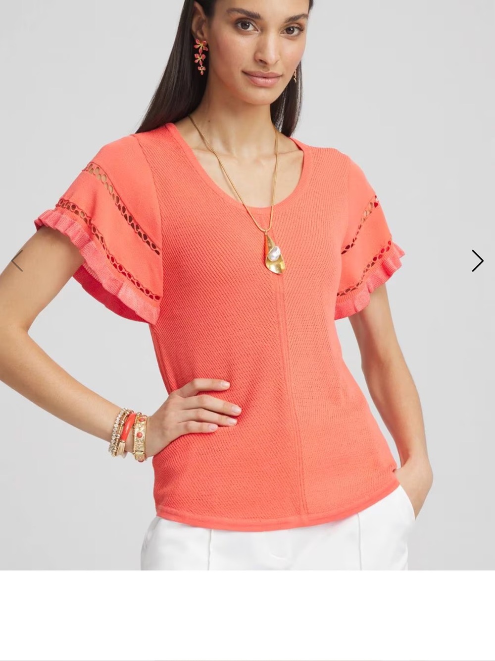 Chico’s Cutout Short Sleeve Pullover Sweater 💕